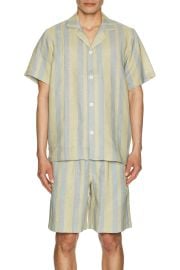 Mist Strata Cuban Linen Shirt In Multi at Revolve